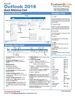 Outlook 2016 Quick Reference