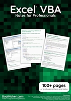 Excel VBA Notes for Professionals