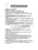 200 Ways to Pass The Chemistry