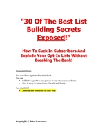30 of the Best List Building Secrets Revealed