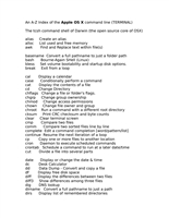 An A-Z Index of the Apple OS X command line (TERMINAL)