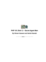 PHP 101 (Part 1) - Secret Agent Man