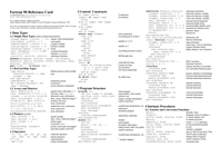 Fortran 90 Reference Card