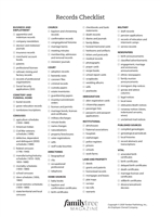 Records Checklist