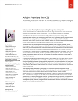 Adobe Premiere Pro CS5 What's New