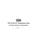 PHP 101 (Part 2) - Shakespeare's Rose