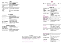 Debian GNU/Linux Reference Card