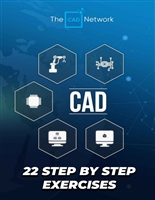 AutoCAD 22 step by step exercise book with over 300 pages- 2D and 3D