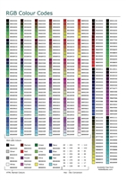 RGB Hex Cheat Sheet