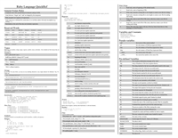 Ruby Language Quick Reference